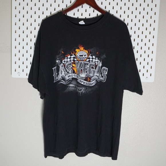 Las Vegas Motor Speedway Graphic T-Shirt Racing Black‎ Adult 2XL - Picture 2 of 8